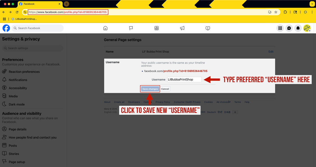Changing Your Facebook Username - Slide 6
