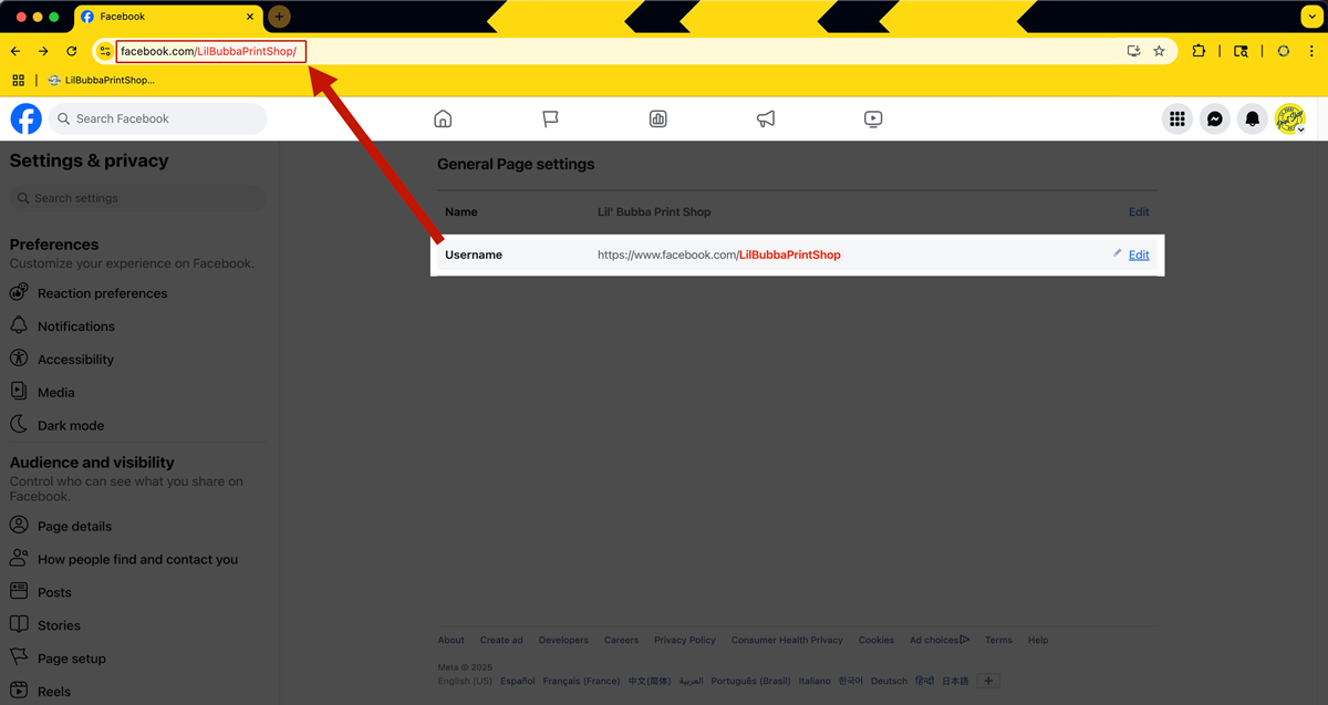 Changing Your Facebook Username - Slide 7