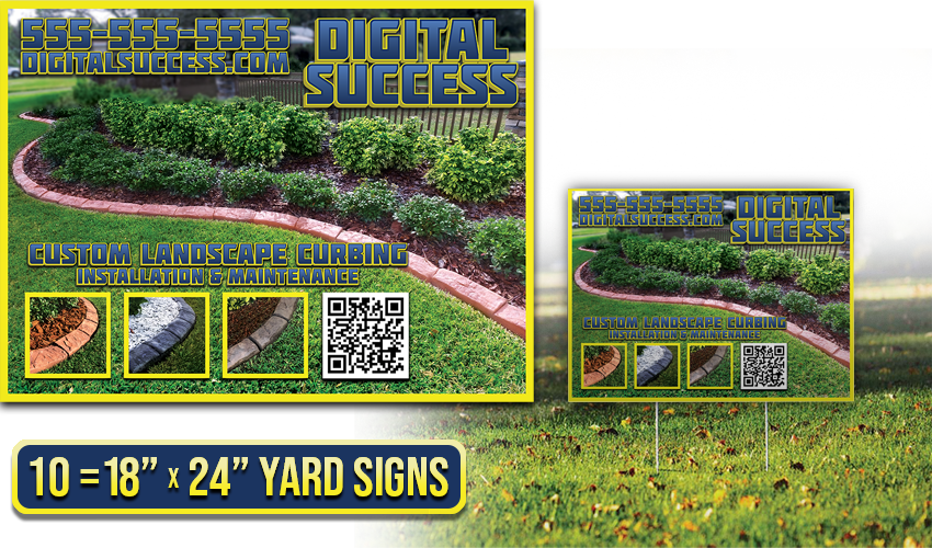 Custom - 10 = 18" x 24" Yard Signs