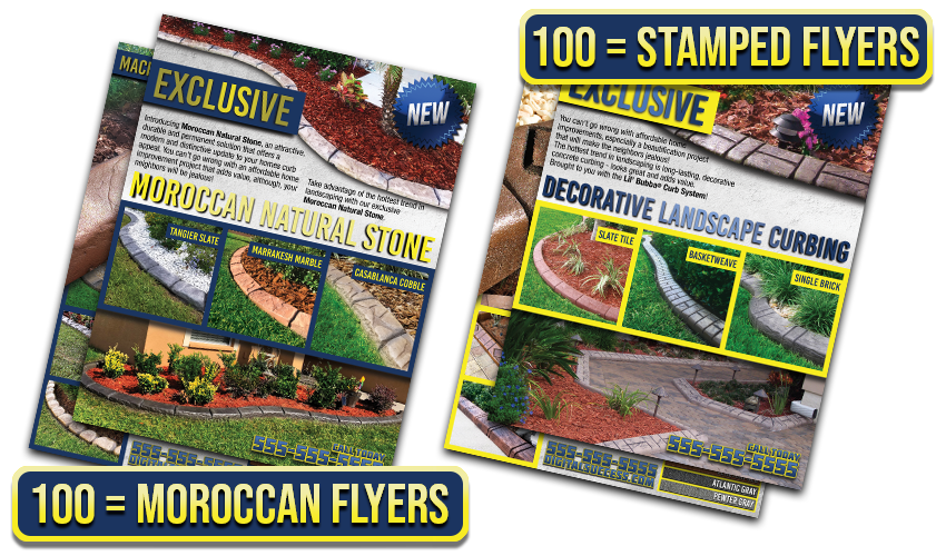 Custom - 100 Moroccan Flyers & 100 Stamped Flyers