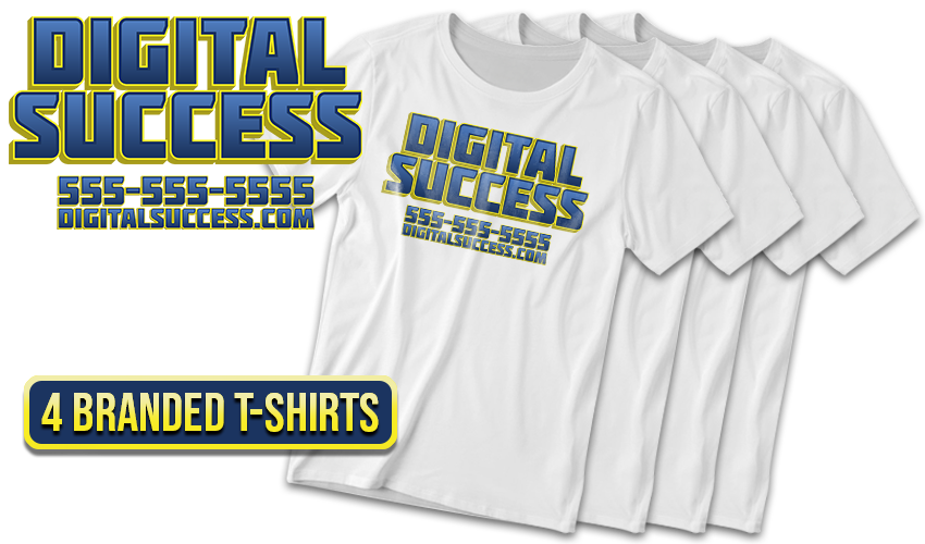 Custom - 4 Branded T-Shirts