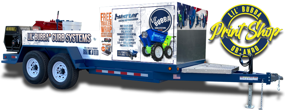 Lil' Bubba® Training Trailer - designed and wrapped by Lil' Bubba Print Shop